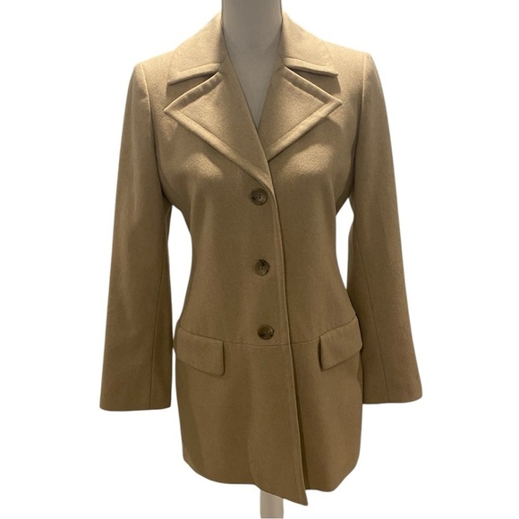 {Banana Republic} Tan Wool Blend Long Coat - Picture 1 of 4
